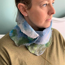 Load image into Gallery viewer, Wearable Felted Art Neckwarmer