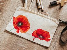Load image into Gallery viewer, Handpainted Poppies Wristlet
