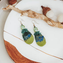 Load image into Gallery viewer, Felted Teardrop Dangle Earrings