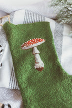 Load image into Gallery viewer, Handfelted Toadstool Christmas Stocking