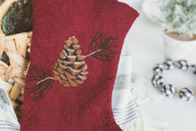 Load image into Gallery viewer, Handfelted Pinecone Christmas Stocking