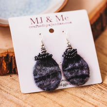 Load image into Gallery viewer, Felted Teardrop Dangle Earrings