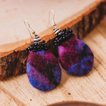 Load image into Gallery viewer, Felted Teardrop Dangle Earrings