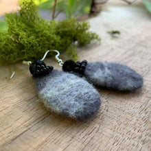 Load image into Gallery viewer, Felted Teardrop Dangle Earrings