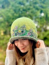 Load image into Gallery viewer, Upcycled Felted Women's Bowler Hat