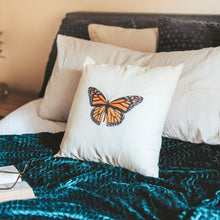 Load image into Gallery viewer, Hand Painted Monarch Butterfly Pillow