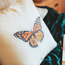 Load image into Gallery viewer, Hand Painted Monarch Butterfly Pillow