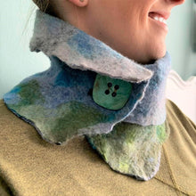 Load image into Gallery viewer, Wearable Felted Art Neckwarmer
