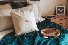 Load image into Gallery viewer, Hand Painted Songbird Pillow