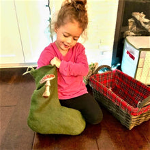 Load image into Gallery viewer, Handfelted Toadstool Christmas Stocking