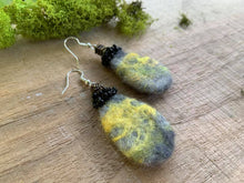 Load image into Gallery viewer, Felted Teardrop Dangle Earrings