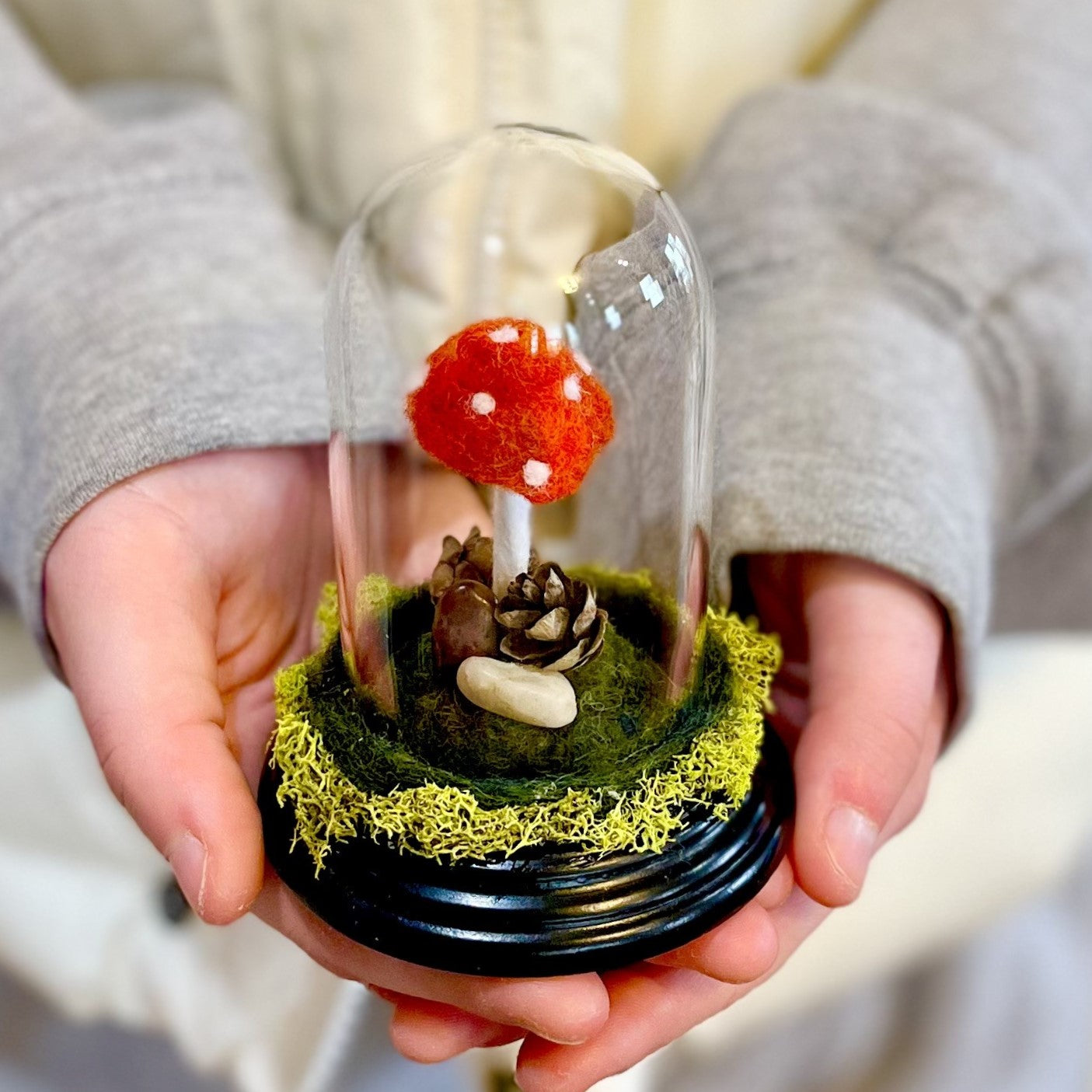 glass cloche plant terrarium Forest Floor Terrarium Cloche