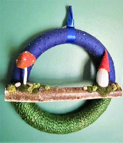 Starry Night Gnome Wreath