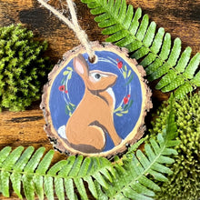 Load image into Gallery viewer, Handpainted Woodland Rabbit Ornament