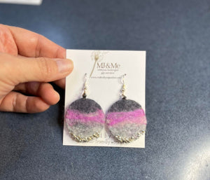 Custom felted earrings