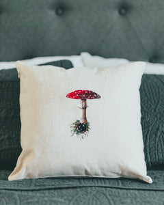 Hand Painted Toadstool Pillow
