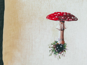Hand Painted Toadstool Pillow