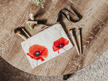 Load image into Gallery viewer, Handpainted Poppies Wristlet