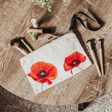 Load image into Gallery viewer, Handpainted Poppies Wristlet