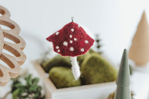 Amanita Toadstool Holiday Ornament (Set of three)