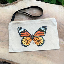 Load image into Gallery viewer, Hand-painted Monarch Wristlet