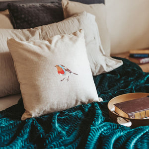 Hand Painted Songbird Pillow