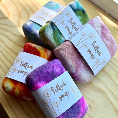 Felted soap